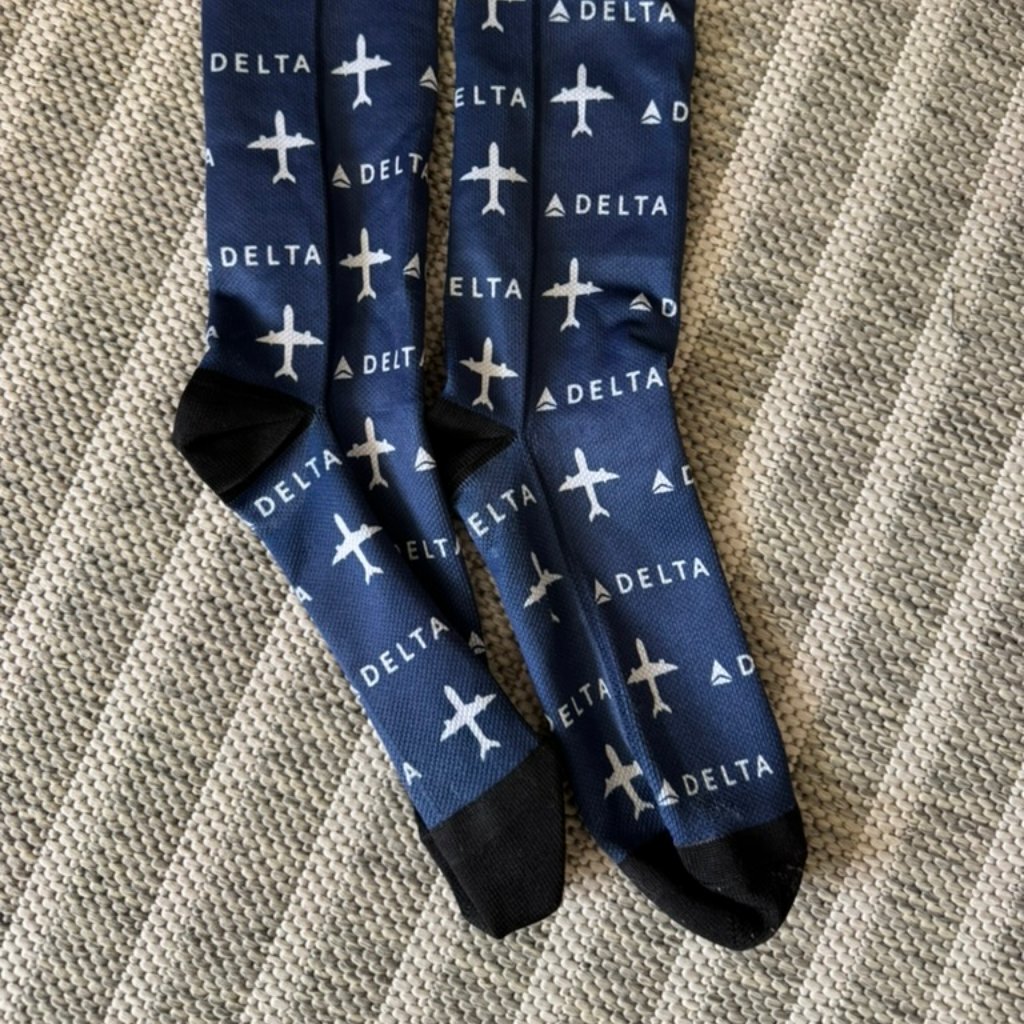Rare  Vintage Delta Airlines Collectible Socks Rare Memorabilia Never Worn